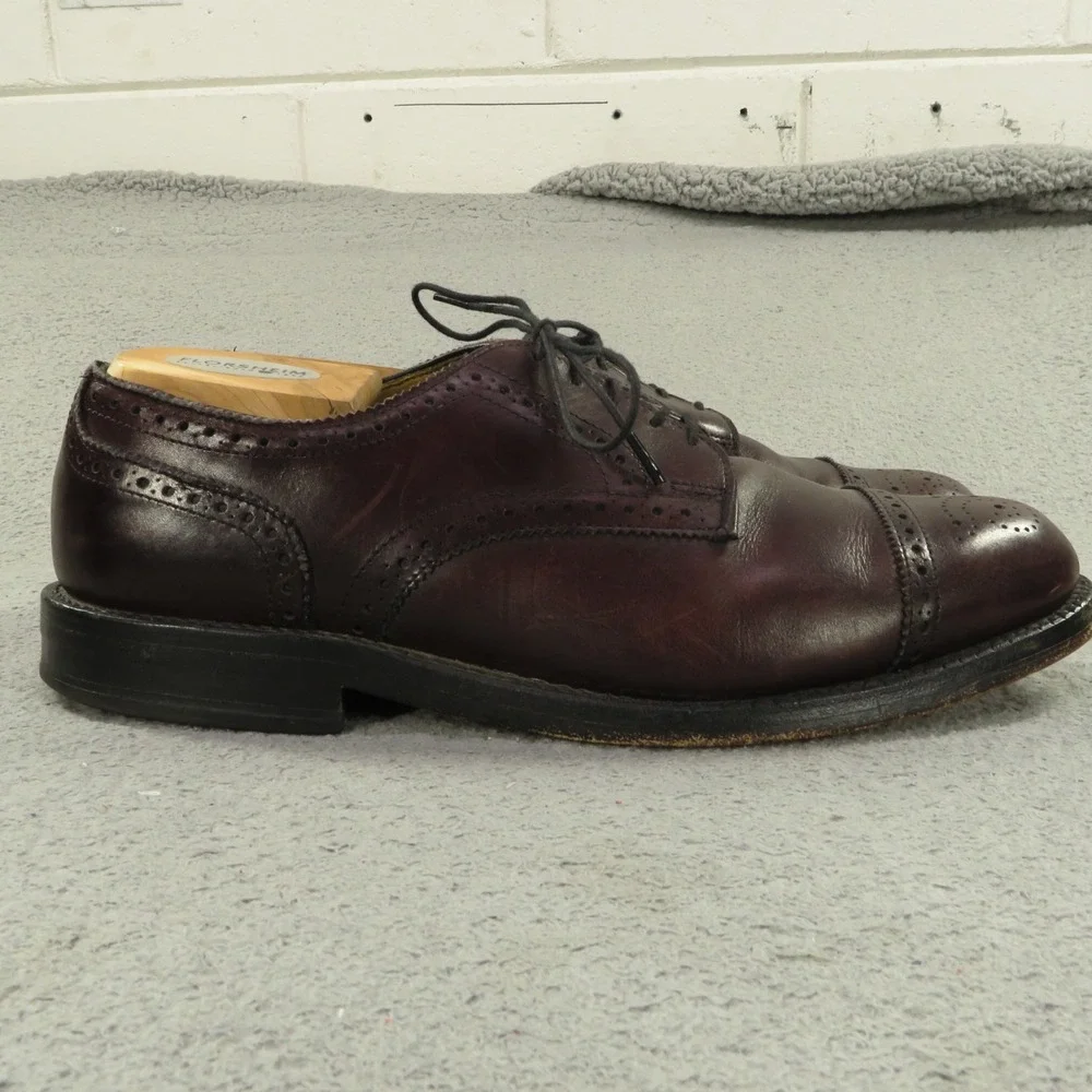 Allen Edmonds Shoes Men 8 3E Oxblood Lexington Derby Cap Toe Oxford Dress Shoe